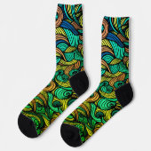 Wool Topped paisley Socken (Linkes Detail)