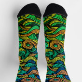 Wool Topped paisley Socken (Oben)
