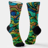 Wool Topped paisley Socken (Gewinkelt)