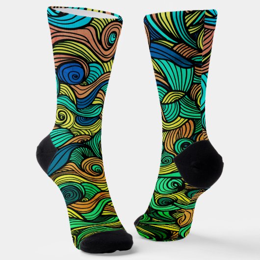 Wool Topped paisley Socken (Gewinkelt)