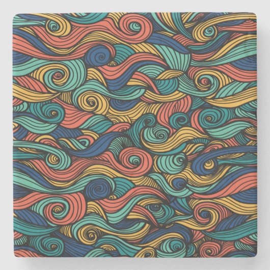 Wool Topped paisley Steinuntersetzer (Vorderseite)