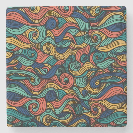 Wool Topped paisley Steinuntersetzer (Vorderseite)
