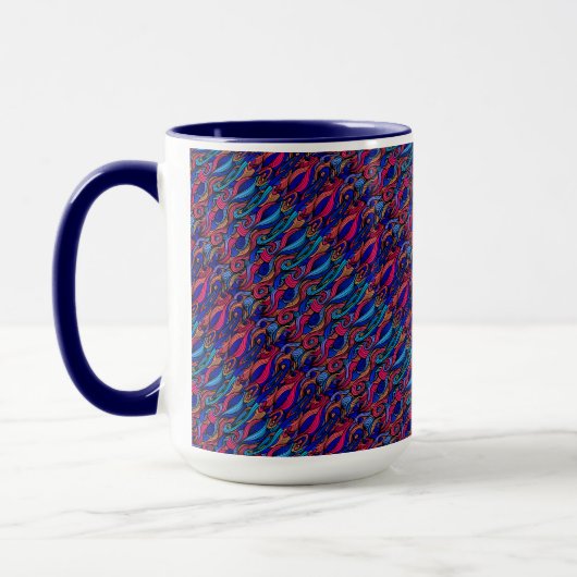 Wool Topped paisley Tasse (Links)