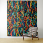 Wool Topped paisley Wandteppich (Beispiel)