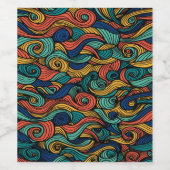 Wool Topped paisley Weinetikett (Einzelnes Label)