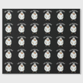Wool you be mine Funny Sheep Puff Dark BG Geschenkpapier (Flach)