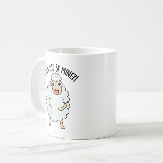 Wool you be mine Funny Sheep Puff Kaffeetasse (Vorderseite Links)