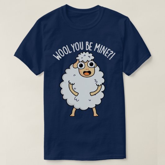 Wool you be mine Funny Sheep Puff T-Shirt (Design vorne)