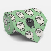 Woola und Sheepeh Cartoon-Schaf-Krawatte Krawatte (Gerollt)