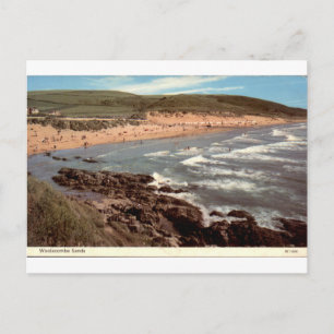 Woolacombe Sands Vintage Devon Strandansicht Postkarte