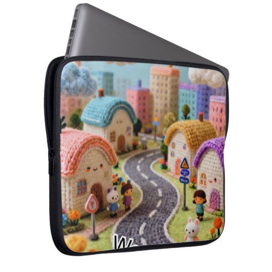 Woolen Village  Laptopschutzhülle (Vorne Rechts)