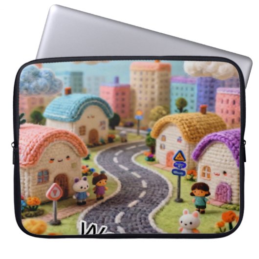 Woolen Village  Laptopschutzhülle (Vorderseite)