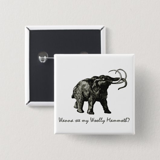 Wooley Mammoth Button (Vorne & Hinten)