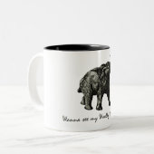 Wooley Mammoth Zweifarbige Tasse (Vorderseite Links)
