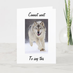 WOOLFISCHE FABULOUS BEI "40" WOLF GREETING CARD KARTE