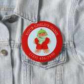 WOOLIE GINGERBRAD Child ID Button - Rot (Beispiel)