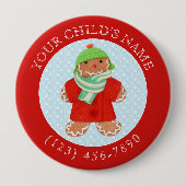 WOOLIE GINGERBRAD Child ID Button - Rot (Vorderseite)