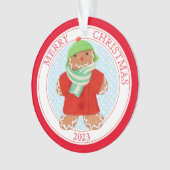 WOOLIE GINGERBREAD 2023 Acrylic Circle Ornament (Vorderseite)
