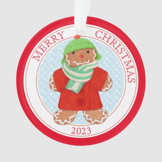 WOOLIE GINGERBREAD 2023 Acrylic Circle Ornament (Vorderseite)