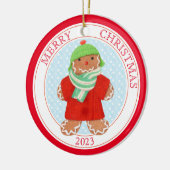 WOOLIE GINGERBREAD 2023 Keramik Circle Ornament (Links)