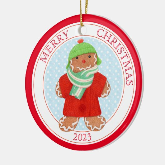 WOOLIE GINGERBREAD 2023 Keramik Circle Ornament (Links)
