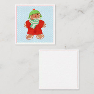 WOOLIE GINGERBREAD 2,5" Square Flat Card Mitteilungskarte