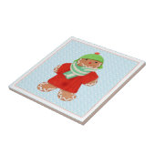 WOOLIE GINGERBREAD 4.25x4.25 Keramik Tile + Schnee Fliese (Seite)