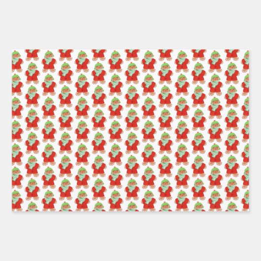WOOLIE GINGERBREAD Flachpapier Geschenkpapier Set (Vorderseite 3)