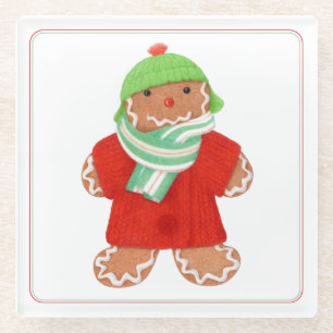 WOOLIE GINGERBREAD Glass Untersetzer