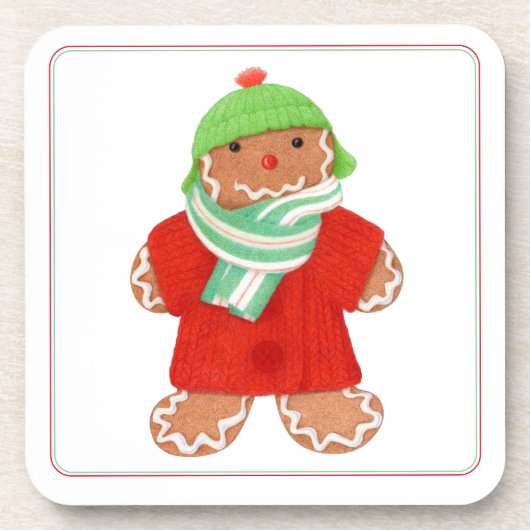 WOOLIE GINGERBREAD Hartkunststoff-Untersetzer Getränkeuntersetzer (Vorderseite)