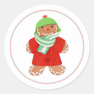 WOOLIE GINGERBREAD Kleine Round Stickers