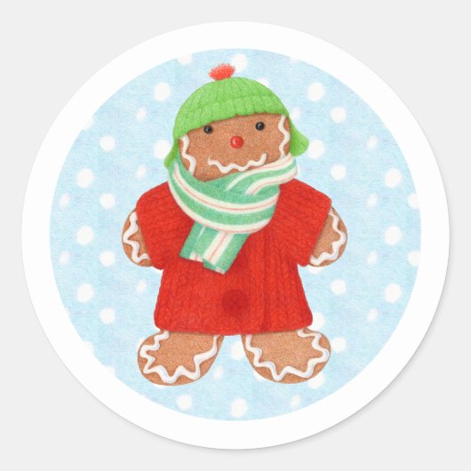 WOOLIE GINGERBREAD Kleine Round Stickers (Vorderseite)