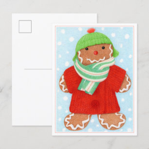 WOOLIE GINGERBREAD Postcard Feiertagspostkarte