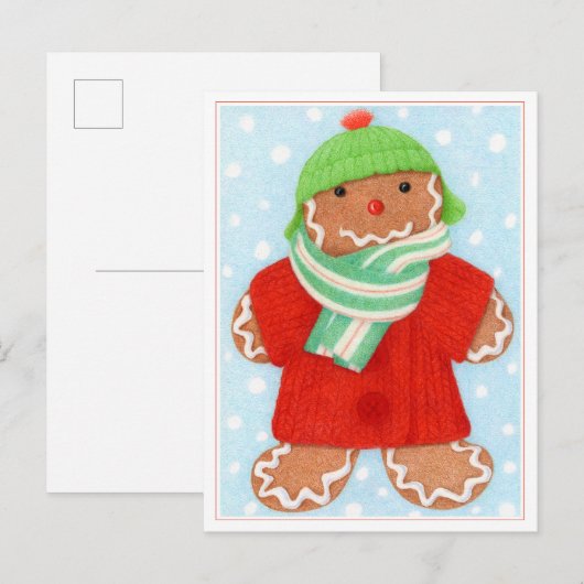 WOOLIE GINGERBREAD Postcard Feiertagspostkarte (Vorne/Hinten)
