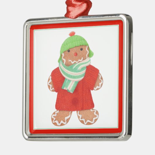WOOLIE GINGERBREAD Premium Square Ornament (Links)