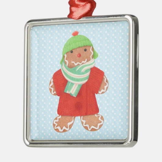 WOOLIE GINGERBREAD Premium Square Ornament / Schne (Links)