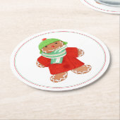 WOOLIE GINGERBREAD Round Paper Untersetzer (Angewinkelt)