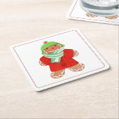 WOOLIE GINGERBREAD Square Paper Untersetzer (angewinkelt)
