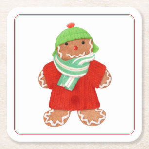 WOOLIE GINGERBREAD Square Paper Untersetzer