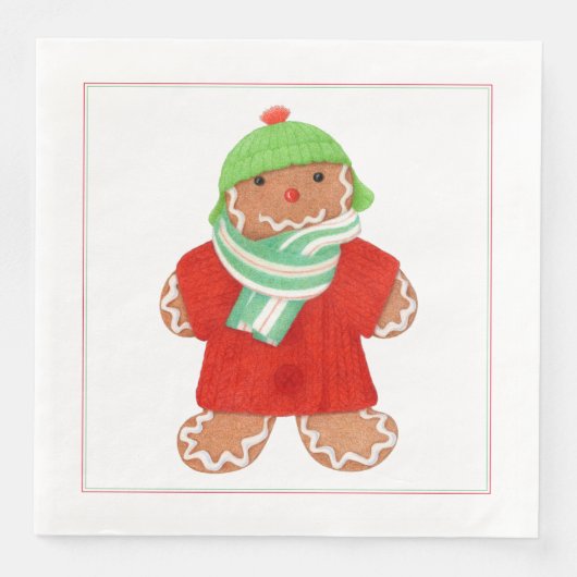 WOOLIE GINGERBREAD Standard Dinner Paper Napkins Serviette (Vorderseite)