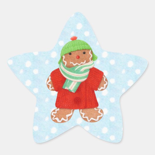 WOOLIE GINGERBREAD Star Stickers (Vorderseite)