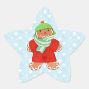 WOOLIE GINGERBREAD Star Stickers