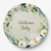 Woolie Lambert 9" Lamb Dinner Plate - Babydusche Pappteller (Vorderseite)
