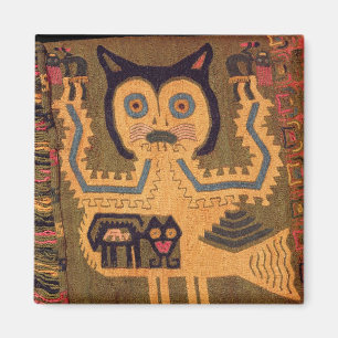 Woollen Zahl eines Jaguars, Paracas Kultur Magnet