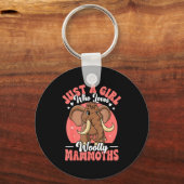 Woolly Mammoth Costume For Girls Who Love Mammoths Schlüsselanhänger (Vorderseite)
