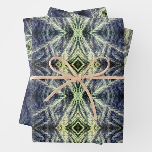 Woolly String Texture Wrapping Paper Sheet Geschenkpapier Set (Beispiel)