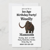 Woolmammut Eiszeit Geburtstag Einladung (Vorderseite)