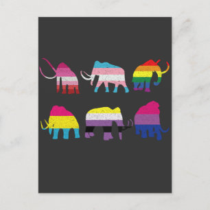 Woolmammut LGBT Flag Gay Pride Month Trans Postkarte