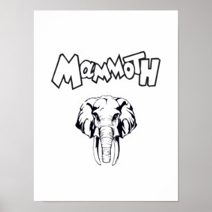 Woolmammut Prähistorisches Tiereiszeitalter Poster