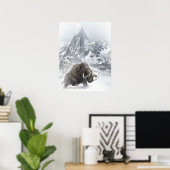 Woolmammut Prähistorisches Tiereiszeitalter Poster (Heimbüro)